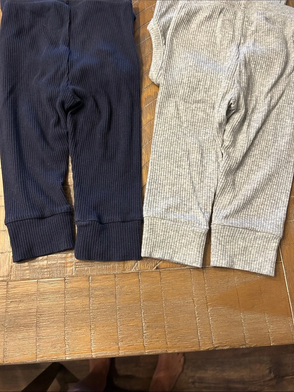 GAP Two-Piece Ribbed matching Sets in Navy and Heather Gray